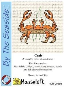 Mouseloft Crab By The Seaside cross stitch kit